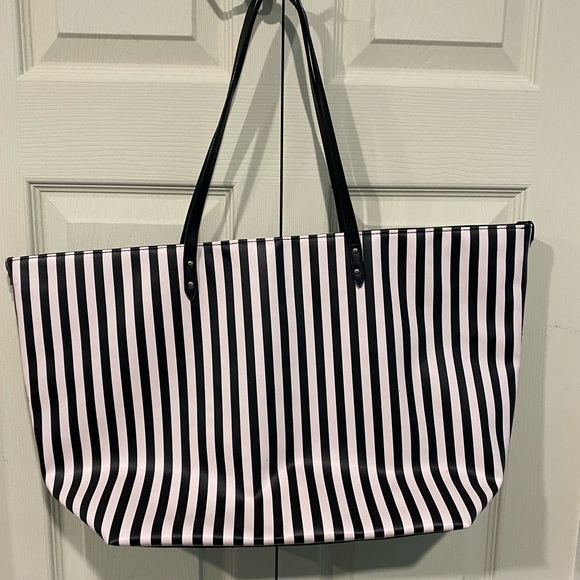 Victoria Secret Large Striped Duffel Bag - Picture 3 of 4